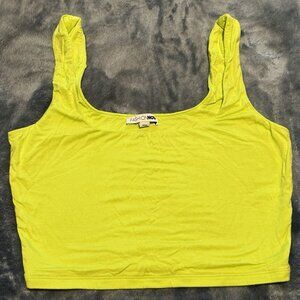 Fashion Nova Lime Green Tank Crop Top Women’s Size Medium